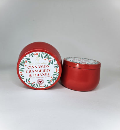 Cinnamon, Cranberry & Orange Handmade Christmas Scented Soy Candle